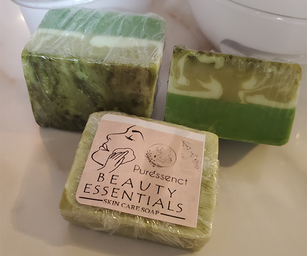 Moringa and lavender bar soap, organic, natural, handmade, for face and body.